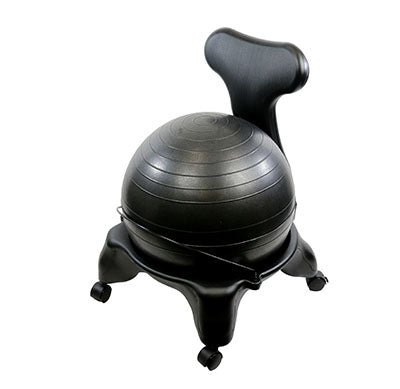 CanDo Ball Chair - Plastic - Mobile - with Back - Adult Size - with 22" Ball