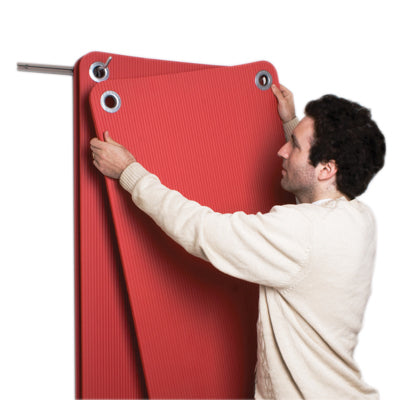 Wall mat hanger, 43" L x 8" H x 16" D, 10 capacity