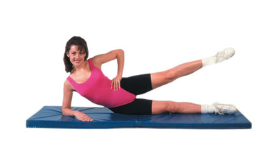 CanDo Exercise Mat - Center Fold - 2" PU Foam with Cover - 2' x 5'