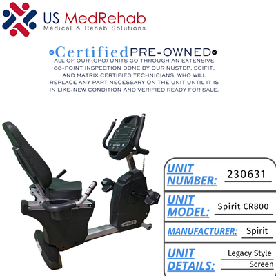 (CPO) Spirit CR800 Recumbent Bike