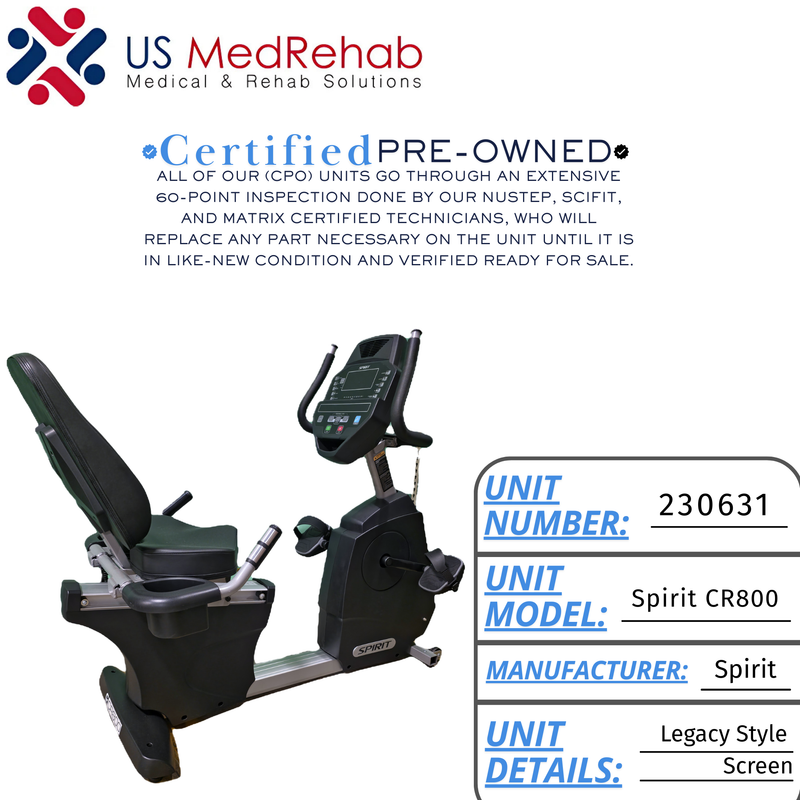 (CPO) Spirit CR800 Recumbent Bike