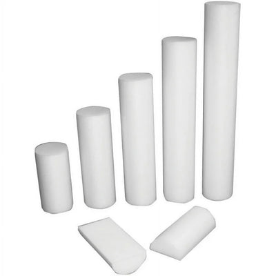 CanDo Half-Round Foam Roller, Full Skin White PE Foam