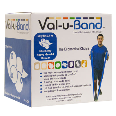 Val-u-Band Resistance Bands, Dispenser Roll, 50 Yds., 5-Piece Set (LATEX)