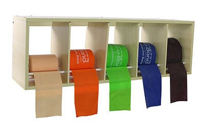 CanDo exercise band rack, plastic, Val-u-Band - Latex Free - 5 x 50 ya ...