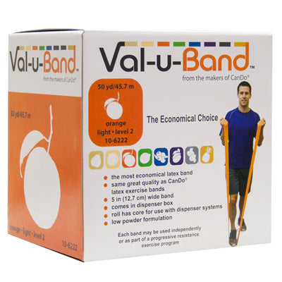 Val-u-Band Resistance Bands, Dispenser Roll, 50 Yds., 5-Piece Set (LATEX)