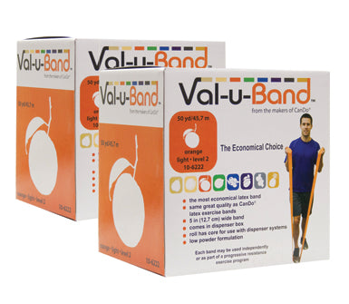 Val-u-Band Resistance Bands, Dispenser Roll, 100 Yds. (2 x 50 Yds.), 5-Piece Set (LATEX)