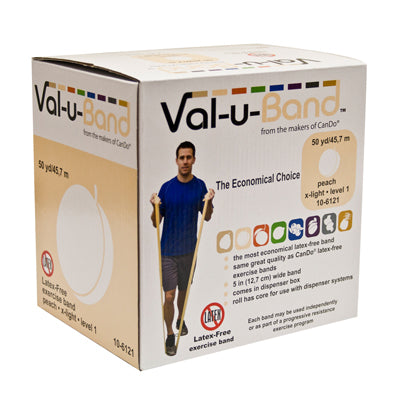 Val-u-Band Resistance Bands, Dispenser Roll, 50 Yds., 5-Piece Set (LATEX FREE)