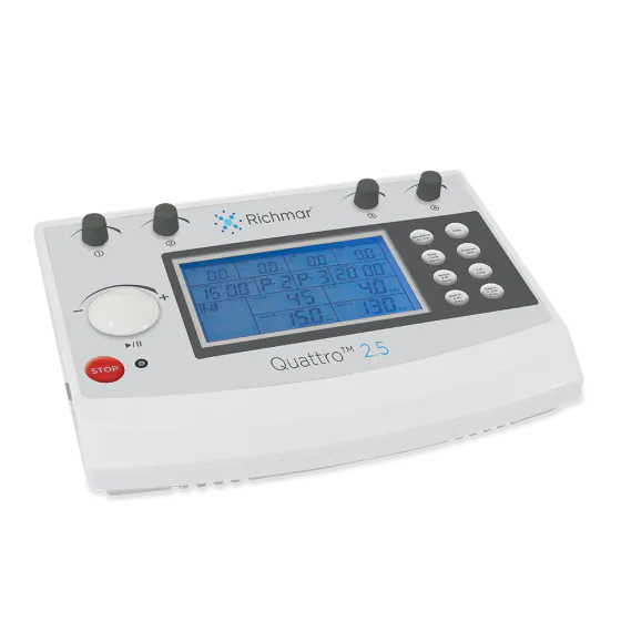 Quattro 2.5 Clinical Electrotherapy Unit with TENS, EMS, IF 2-Pole, IF 4-Pole, & Russian Stim