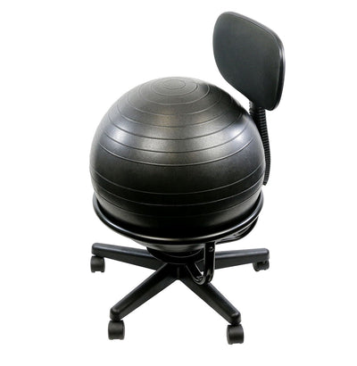 CanDo® Ball Chair - Metal - Mobile - with Back - no Arms - with 18" Ball - US MED REHAB