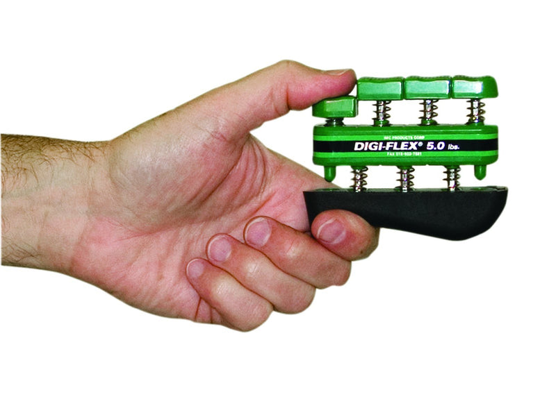 CanDo® Digi-Flex® hand exerciser - Green, medium - Finger (5.0 lb) / hand (16.0 lb) - US MED REHAB