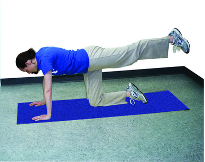 CanDo® Exercise Mat - yoga mat - Blue, 68" x 24" x 0.25" - US MED REHAB