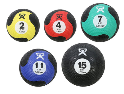 CanDo® Firm Medicine Ball - 5-piece set - 1 each: 2,4,7,11,15 lb - US MED REHAB