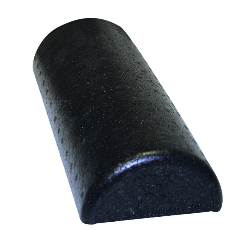 CanDo® Foam Roller - Black Composite - Extra Firm - 6" x 12" - Half-Round - US MED REHAB