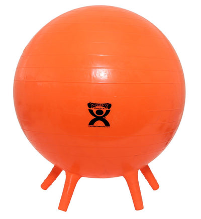 CanDo® Inflatable Exercise Ball - with Stability Feet - Orange - 22" (55 cm) - US MED REHAB