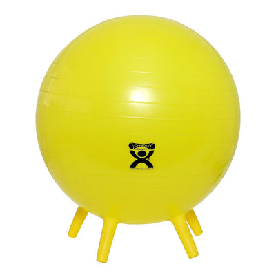 CanDo® Inflatable Exercise Ball - with Stability Feet - Yellow - 18" (45 cm) - US MED REHAB