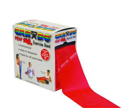 CanDo® Low Powder Exercise Band - 100 yard Perf 100® roll - Red - light - US MED REHAB