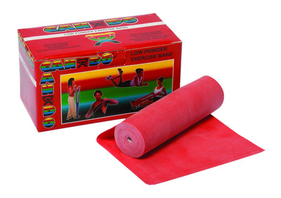 CanDo® Low Powder Exercise Band - 6 yard roll - Red - light - US MED REHAB