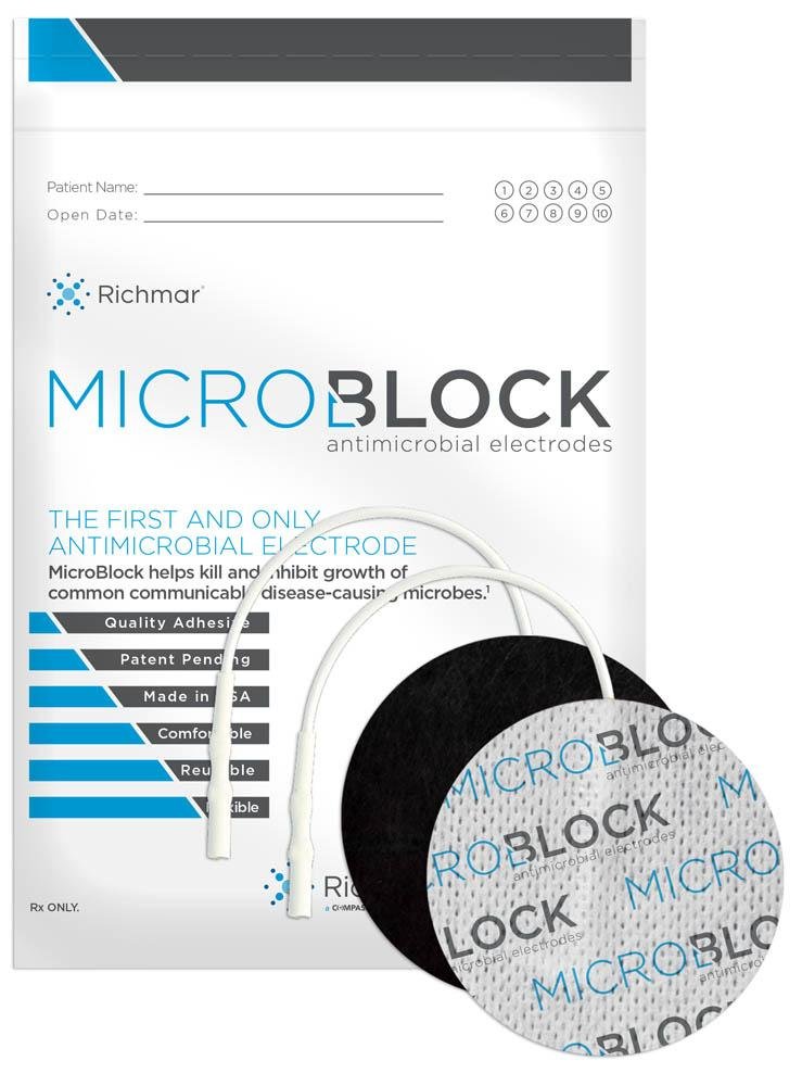 MicroBlock Antimicrobial Electrode, 2" Round - US MED REHAB
