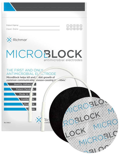 MicroBlock Antimicrobial Electrode, 3" Round - US MED REHAB