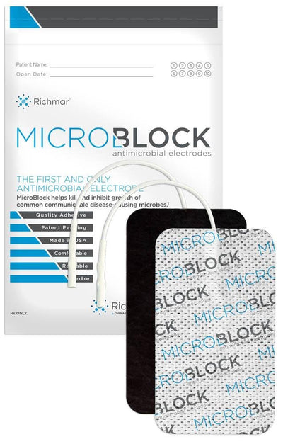 MicroBlock Antimicrobial Electrode, 3x5" Rectangle - US MED REHAB