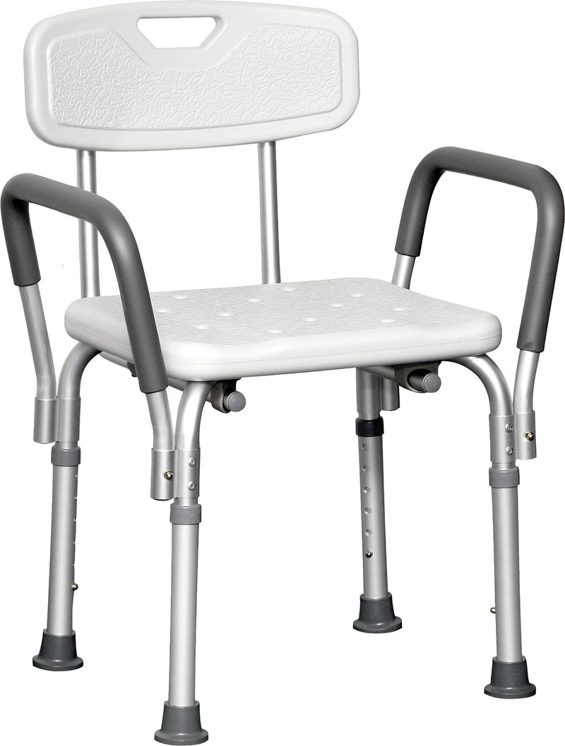 Shower Chair with Back and Arms, 300lb Weight Capacity - US MED REHAB