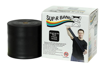 Sup-R Band® Latex Free Exercise Band - 50 yard roll - Black - x-heavy - US MED REHAB
