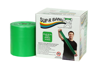 Sup-R Band® Latex Free Exercise Band - 50 yard roll - Green - medium - US MED REHAB