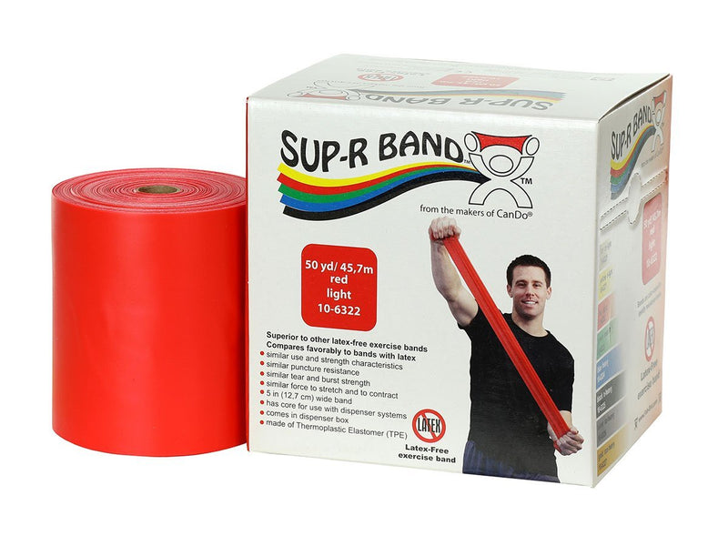 Sup-R Band® Latex Free Exercise Band - 50 yard roll - Red - light - US MED REHAB