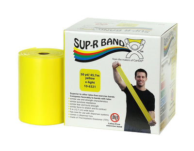 Sup-R Band® Latex Free Exercise Band - 50 yard roll - Yellow - x-light - US MED REHAB